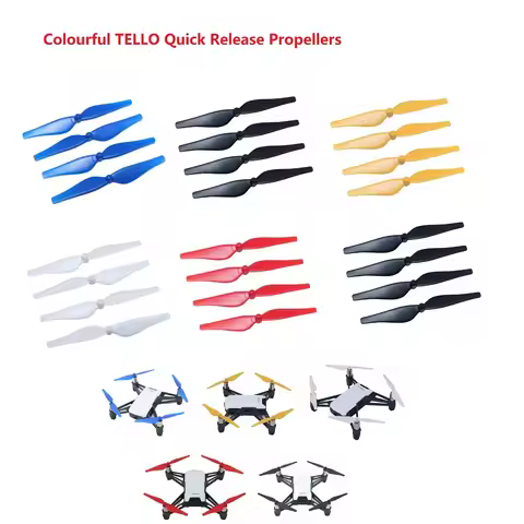 4pcs Colourful TELLO Propeller Quick Release Propellers for DJI TELLO EDU Mini Drone Props Replaceme