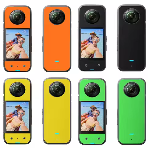 For Insta360 One X3 Colorful Matte PVC Stickers Protective Film Front + Back Decals Skin for Insta36