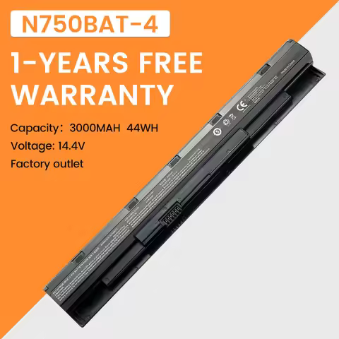 BNN Laptop Battery N750BAT-4 For Clevo 6-87-N750S-3CF1 6-87-N750S-31C00 4ICR19/65 N750WU N750S Serie