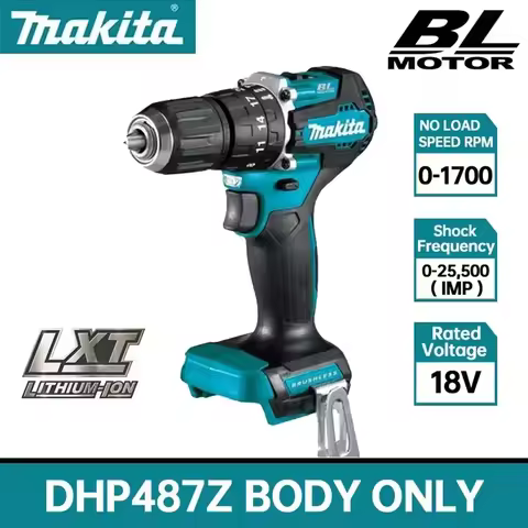 Makita DHP487 Cordless Impact Drill Electric Screwdriver Electric Hammer Drill Wireless Drill Lithiu