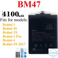 Battery Xiaomi Redmi 3 3S 3X 4X 2017 Battery BM47 Replacement