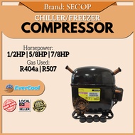 SECOP COMPRESSOR SC15CL (1/2HP) / SC18CL (5/8HP) / SC21CL (7/8HP) GAS R404a/R507