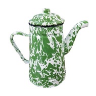 Teko Eskan Blirik Enamel Lurik Hijau Jadul 13cm/Teko Jadul Blirik/Eskan Jadul Motif Blirik 13cm