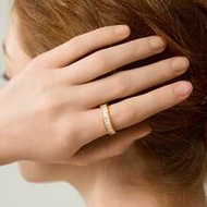 INLAID LADDER SQUARE RING LIGHT LUXURY FASHION RING