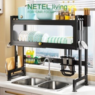 NETEL Kitchen Shelf Enclosed Sink Drain Rack Dish Rack Dust and Mosquito Repellent