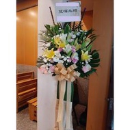 台北市花店 典雅高貴追思喪禮告別式之高架花籃一對~2000元物品所在地台北市