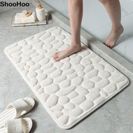 SHOOHOO Bath Mat Bathroom Water Absorption Bathtub Household Cobblestone Embossed