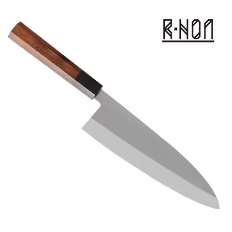 RHON 9INCH High Carbon 9Cr18Mov Kitchen Fish Head Chopping Bone Knife Japanese Style Salmon Deba Sus