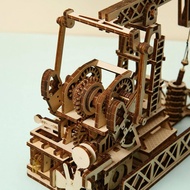 [szlztmy2mg] Children 3D Puzzle 3D Wooden Puzzle Model Kit Moving Oil Mechanism Wood Puzzle 3D Deskt