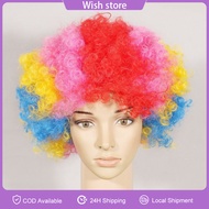 1PCS/Curly Afro Wigs Disco Men Women Fancy Dress Yellow/Black/multicolour Rambut Palsu Wig Hair Exte