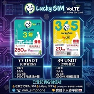 Lucky SIM 3年/1年 香港數據卡 (已實名登記認證)