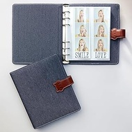 Photo Album For 2X6 Photo Booth Slip In Strips - 6 Ring Glitter Notebook Sparkle Binder With 20 2 By