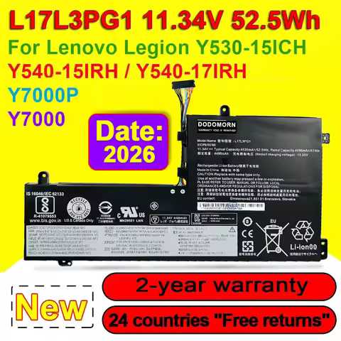 L17L3PG1 L17C3PG1 L17M3PG1 Battery For Lenovo Legion Y530-15ICH Y540-15IRH/17IRH Y730 Y740 Y7000 Y70