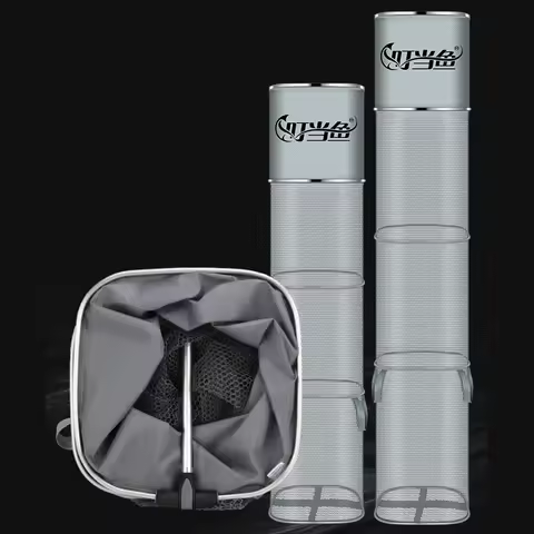 Fishing Net 1.2M/1.5M/1.8M /2M/2.5M/3M Collapsible Fish Shrimp Minnow Fishing Bait Trap Dip Net Cage