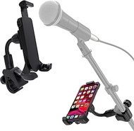 Crescendo CR50 FlexClip Mic Stand Phone Holder, Universal Smartphone Mount, Black, Modern Style
