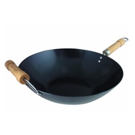 Local Coated Carbon steel wok with Wooden Edge WOK MASAK