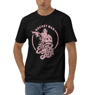 Elton John Rocketman Retro Circle Pink Fashion Clothing Round T Shirt