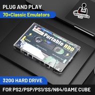 Portable External Game HDD Batocera38 320G Hard Drive For PS2/PSP/PS1/SS/N64/Wii/Wii U with 60000 Re