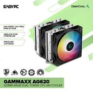 EasyPC | Deepcool Gammaxx AG620 and AG620 ARGB Dual Tower cpu air cooler| Black and White