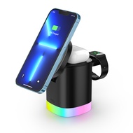 3 in 1 Magnetic Wireless Charger 15W Fast Charging Station For iPhone 12 13 14 Airpods Pro i watch i