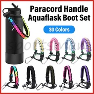 Aquaflask Boot12-24oz 32&amp;40oz Protective Bottom Non-Slip Aqua flask Tumbler Boot Sleeve Cover &amp; Paracord Handle Colored Cup Rope Accessories Set
