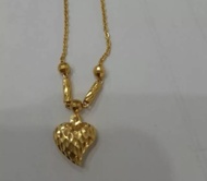 Kalung Emas  Kadar 875 Model Hati Fancy