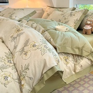 Series Influencer Cotton Wide-Brimmed Light Luxury Four-Piece Set Impression Korean Version 40sins S