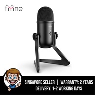 FIFINE USB Podcast Microphone for Recording Streaming on PC and Mac, Condenser Computer Gaming Mic for PS4 - K678