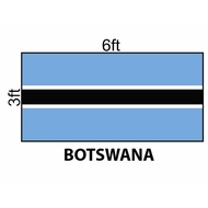 Botswana Flag 3x6ft, Bendera Botswana 3x6ft, Polyester