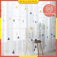 24 Color Jacquard Sheer Curtain Long 270cm for Sliding Door Day Langsir Living Room Bedroom Voile Tulle For Window Drape