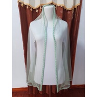 Slayer bride MOTHER-IN-LAW SAGE veil sequin Pearl veil edit wedding wedding accessories fashion musl