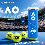 [VIA International] DUNLOP AO Ball Tennis (3Pcs/Tube) Game Ball Australian Tennis Opening Designated
