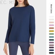 Women Tops Long Sleeves Double Naked Feeling Loose Running Yoga GYM Athletic Sweater