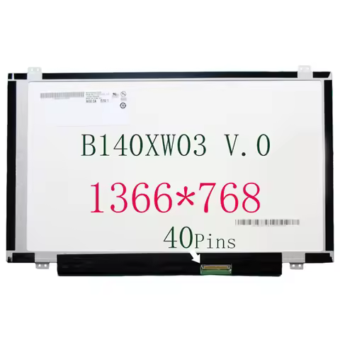 14" Display Panel B140XW03 V0 For Dell Inspiron 14z N411Z 1470 Vostro 3400 LVDS 40 Pins Laptop Matri