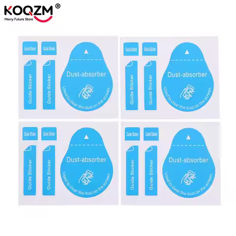 20/50pcs Blue Dust Removal Phone Screen Cleaning Tool All Phones 3 In 1 Dust-absorber + Guide Sticke