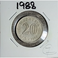 Currency / 20 Sen 1988 / Malaysia Parliament House