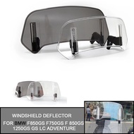 Motorcycle Universal Windshield Extension Adjustable Spoiler Clamp-On For BMW F850GS F750GS F 850GS 