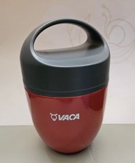 小牛角不銹鋼真空保溫壺720ml 紅色 飯壺 帶飯 連匙羹 vaca