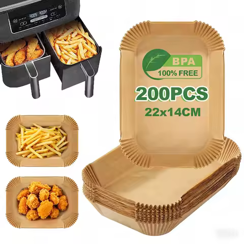 Air Fryer Disposable Liners for Ninja Dual XL foodi AF300 AF400 AF451 Non-stick Parchment Paper Shee