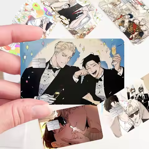 Korean Bl Roses And Champagne Anime Cartoon Sticker Film Skin For Credit Card Debit Bank Bus Card