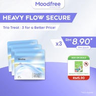 [Bundle of 3] Moodfree Night Use Sanitary Pad 35cm (8 pcs x 3 pack) | Women Period Pad | Tuala Wanit