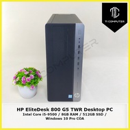 HP EliteDesk 800 G5 TWR Intel Core i5-9500 3.0Ghz 8GB RAM 512GB SSD Refurbished Desktop PC