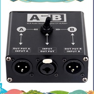1 in 2 Out XLR Audio Switcher XLR Audio Source Switcher for Microphone Sound Card Mixer 2 Male XLR 1