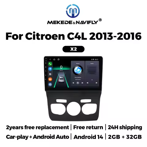 Android 14 Car Radio IPS Screen Stereo Multimedia Navigation CarPlay Auto For Citroen C4 C4L DS4 201