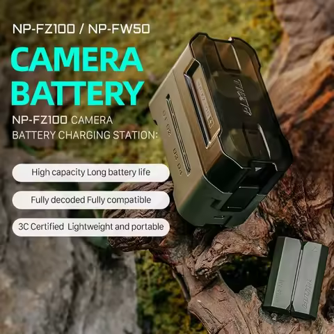 2Pcs 2400mAh NP-FZ100 NPFZ100 NP FZ100 Battery LED 4 Channel USB Charger for Sony NP-FZ100,FX3,A6600