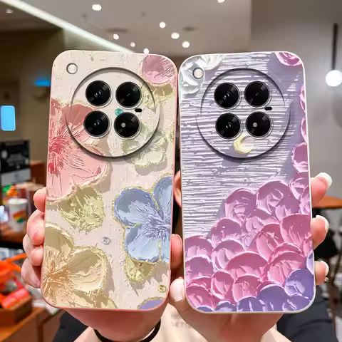 For Infinix Zero 40 4G 5G Phone Case Pretty Oil Painting Flower Soft Liquid Silicone Shockproof Shel