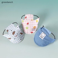 [greedancit] Summer Dog Hat With Ear Holes Adjustable Denim Baseball Sun Hat Outdoor Hiking Pet Hat 