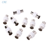 CRE  10 Pcs RF Antenna FM TV Coaxial Cable TV PAL Female To Female Adapter Connector