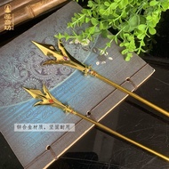 Has Been Consecrated Erlang Shen Alloy Magic Weapon Triangle Gun Golden God Statue Accessories Magic
