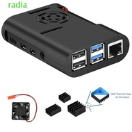 RADIANTZAP Case Cooler Black for Raspberry Pi 4 Model B, Pi 4B, Pi 4 Heatsink ASB Shell